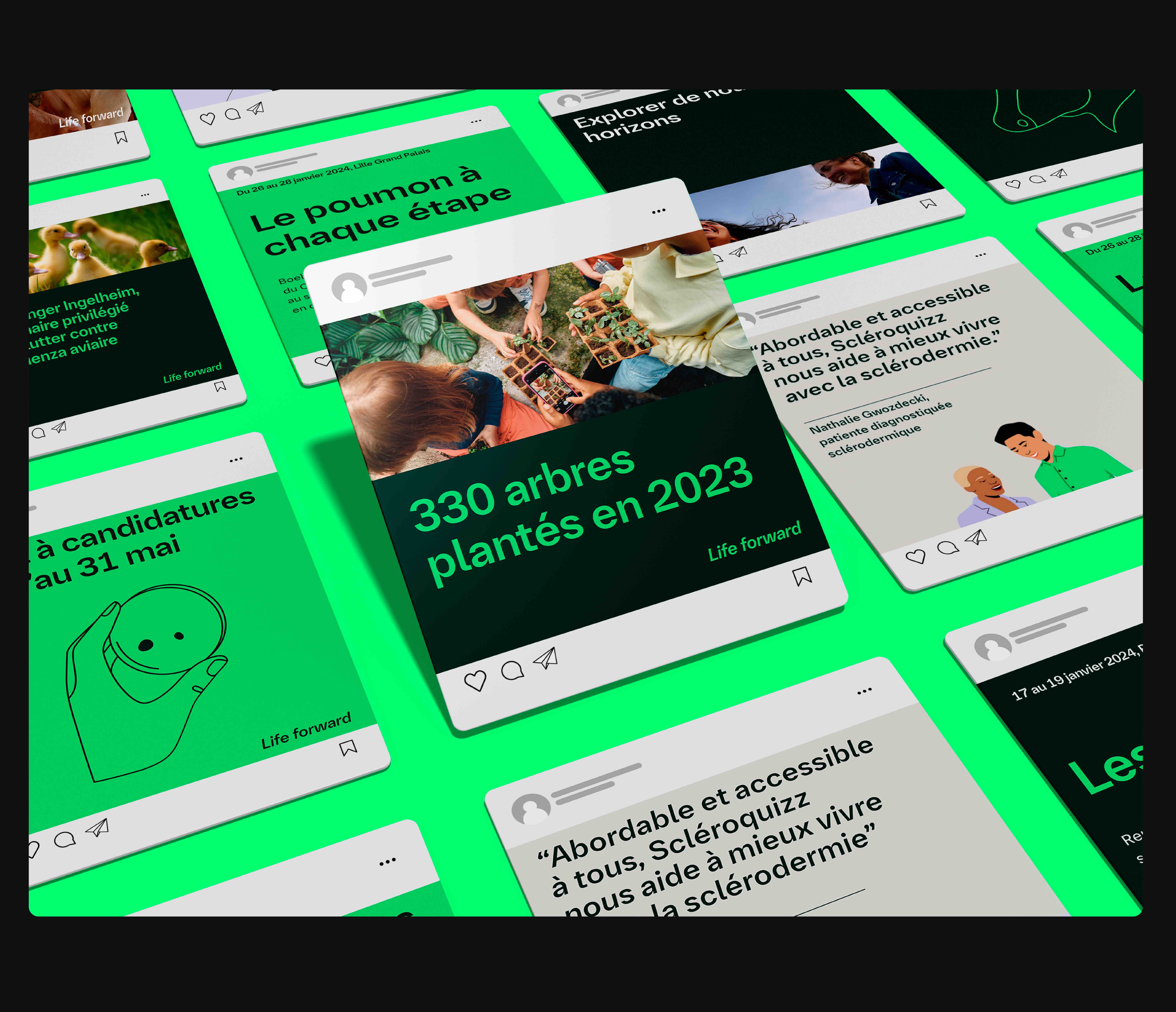 Après avoir défini les territoires d’expression social média de la marque, nous planifions le calendrier éditorial et organisons un mode de gouvernance éditoriale agile pour animer les réseaux sociaux avec régularité et cohérence. Les comités éditoriaux nous permettent d’identifier les sujets, les angles et les formats les plus pertinents pour les différentes audiences de Boehringer Ingelheim.